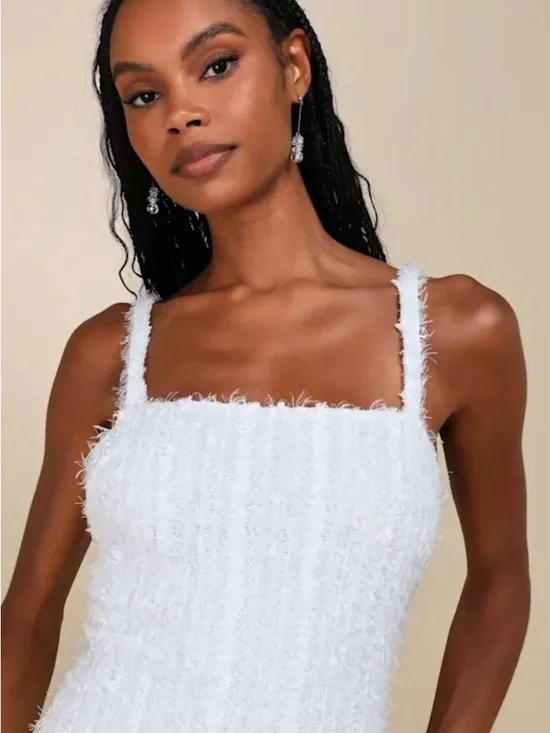 Lulu's White Textured Sleeveless Maxi Dress - Picture 2 of 4